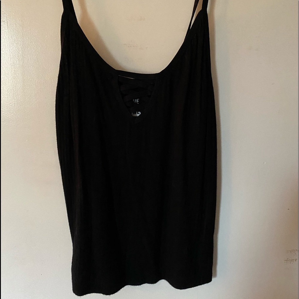 Black Pacsun Cris Cross Tank (S)